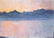 Ferdinand Hodler Genfersee mit Mont-Blanc im Morgenlicht Sweden oil painting artist